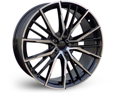 Диски 356 BMW (Front + Rear only) Black Machined Face (BMF) 5x112 ET-26 Ширина-8.5 Диаметр-20 Центр-66.6