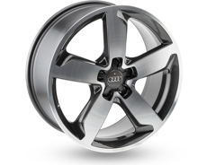 Диски 8R0 601 025J Genuine Audi Original REPAINTED Gun metal Front polished 5x112 ET-39 Ширина-8.0 Диаметр-19 Центр-66.5