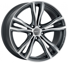 Диски MAK X-Mode (Max Load 1020 kg) Gun Met Mirror Face 5x112 ET-40 Ширина-10.5 Диаметр-20 Центр-66.6