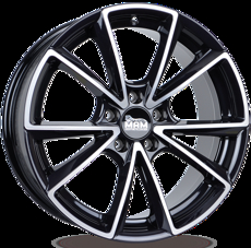 Диски MAMA5 (max load:690kg) BLACK FRONT POLISH 5x112 ET-45 Ширина-8.5 Диаметр-20 Центр-66.6