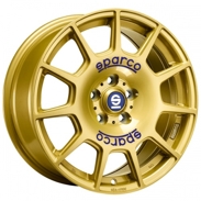 Диски Sparco Terra Gold Blue Letters 5x100 ET-48 Ширина-7.5 Диаметр-17 Центр-63.4